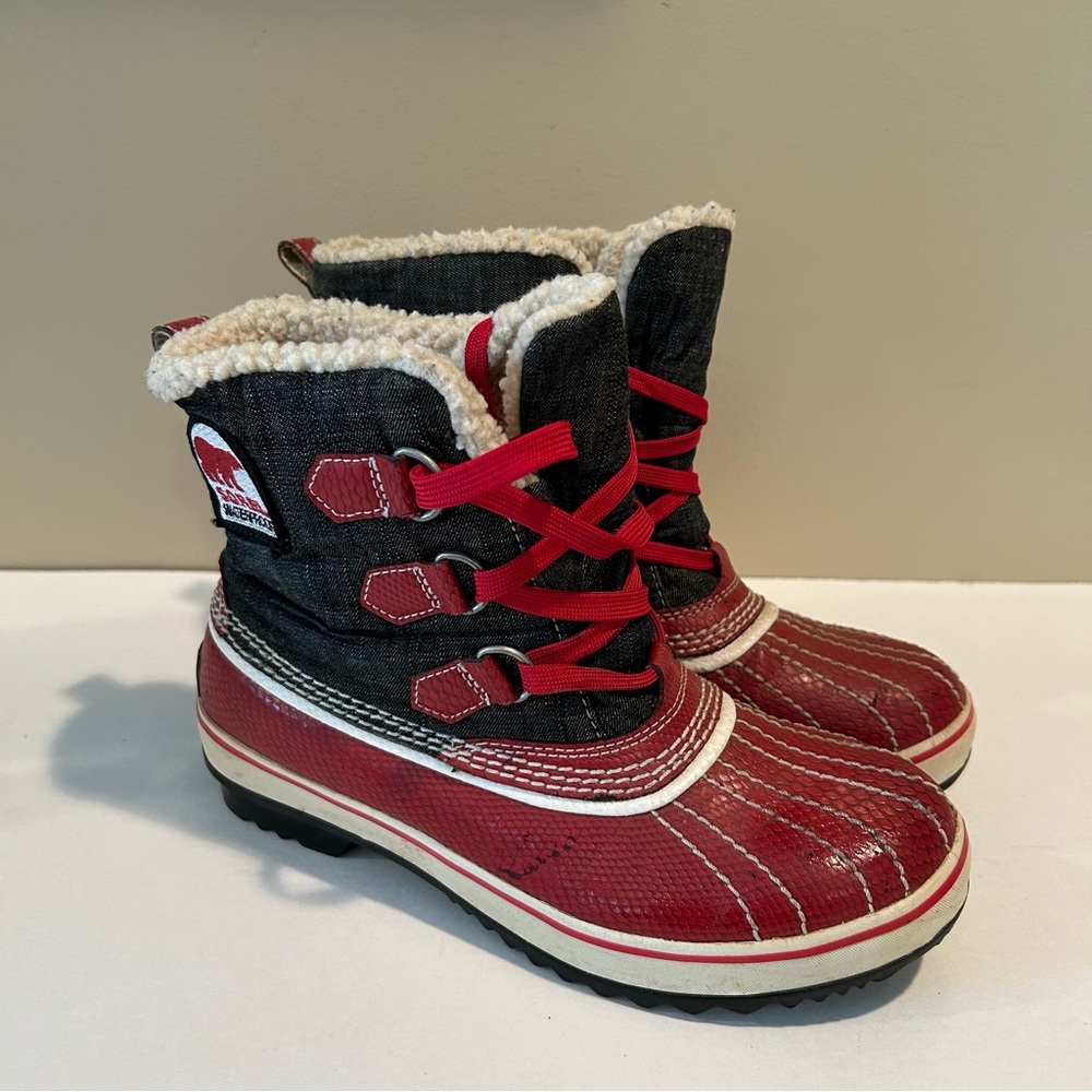 Sorel Tivoli Red Waterproof Boots size 7